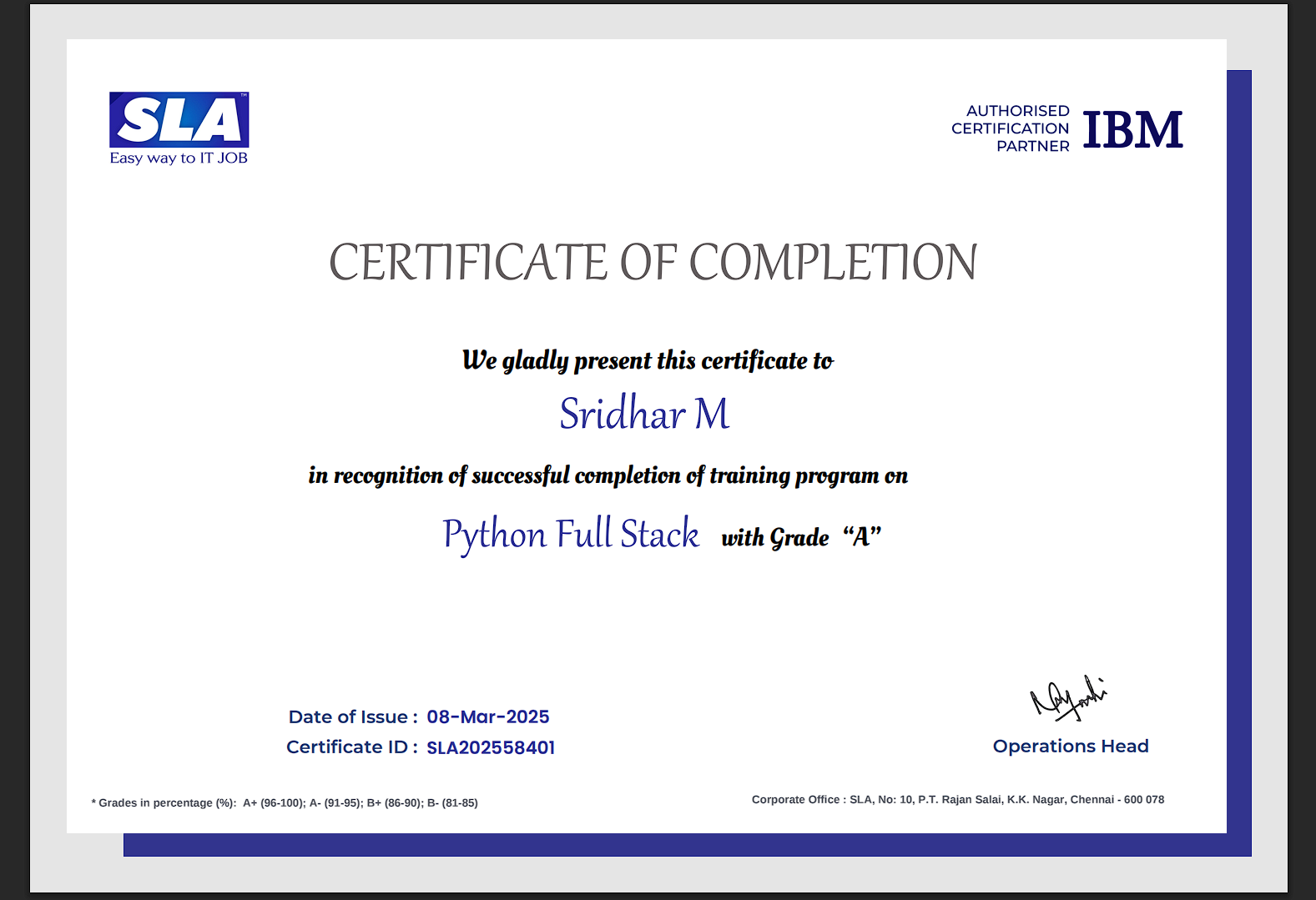 Python Certificate